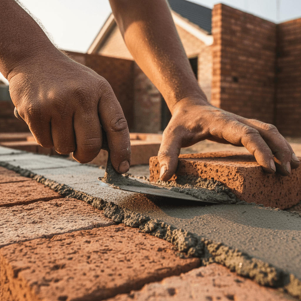 Bricklaying on a residential extension