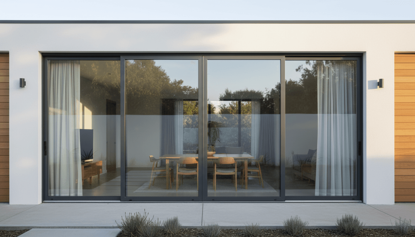 Two storey rear extension with brick and glass