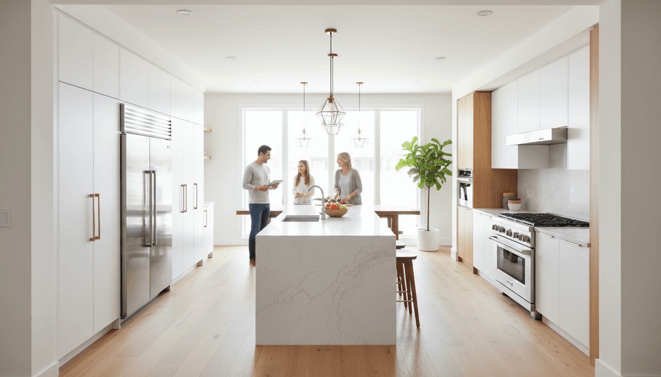 Open plan kitchen and dining refurbishment